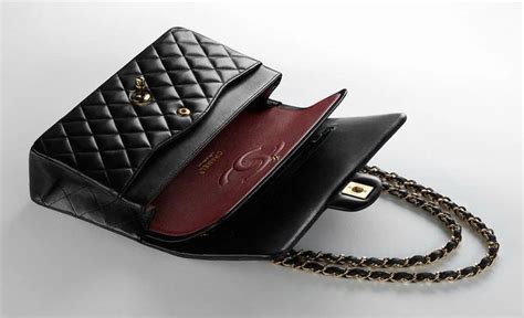 chanel black mini burgundy interior